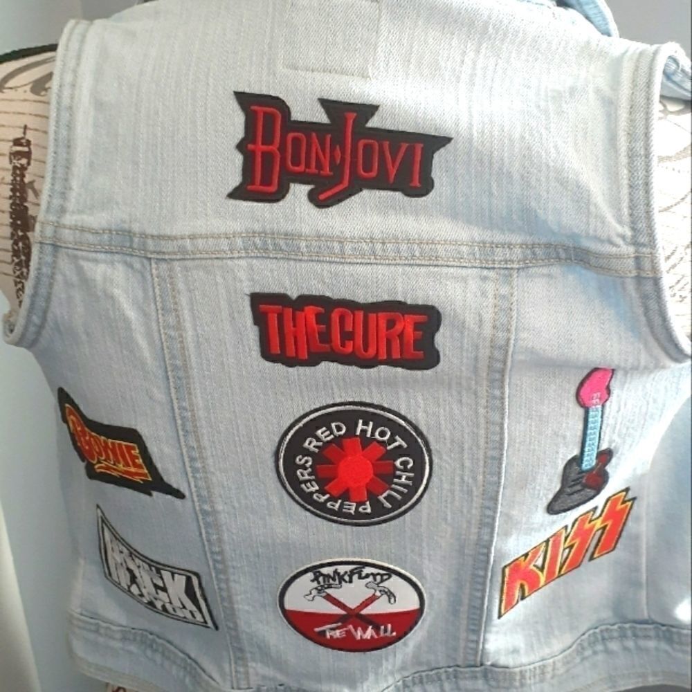 Custom Old Navy Denim Rock and Roll Vest